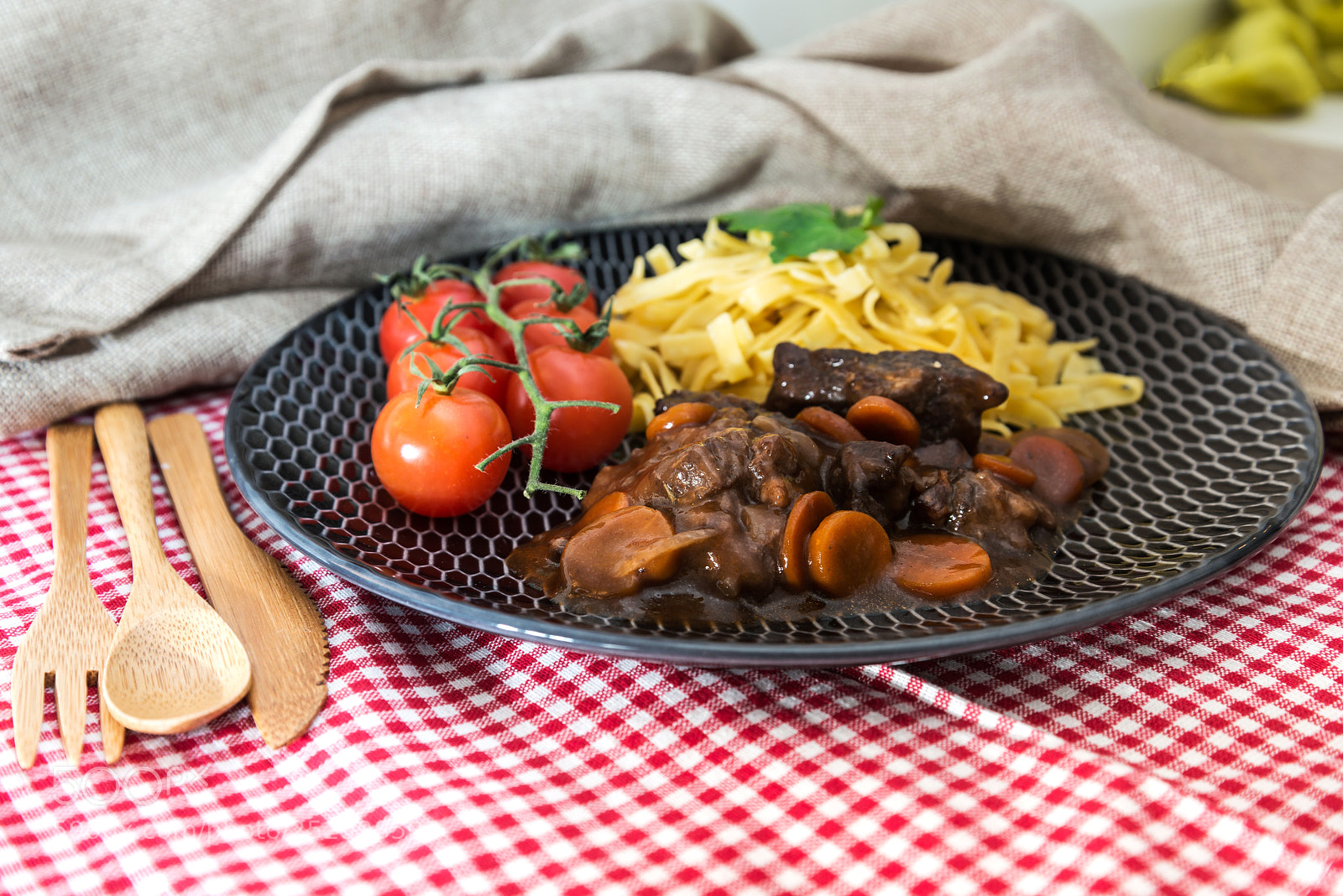 Nikon D800 sample photo. Home made beef bourguignon photography