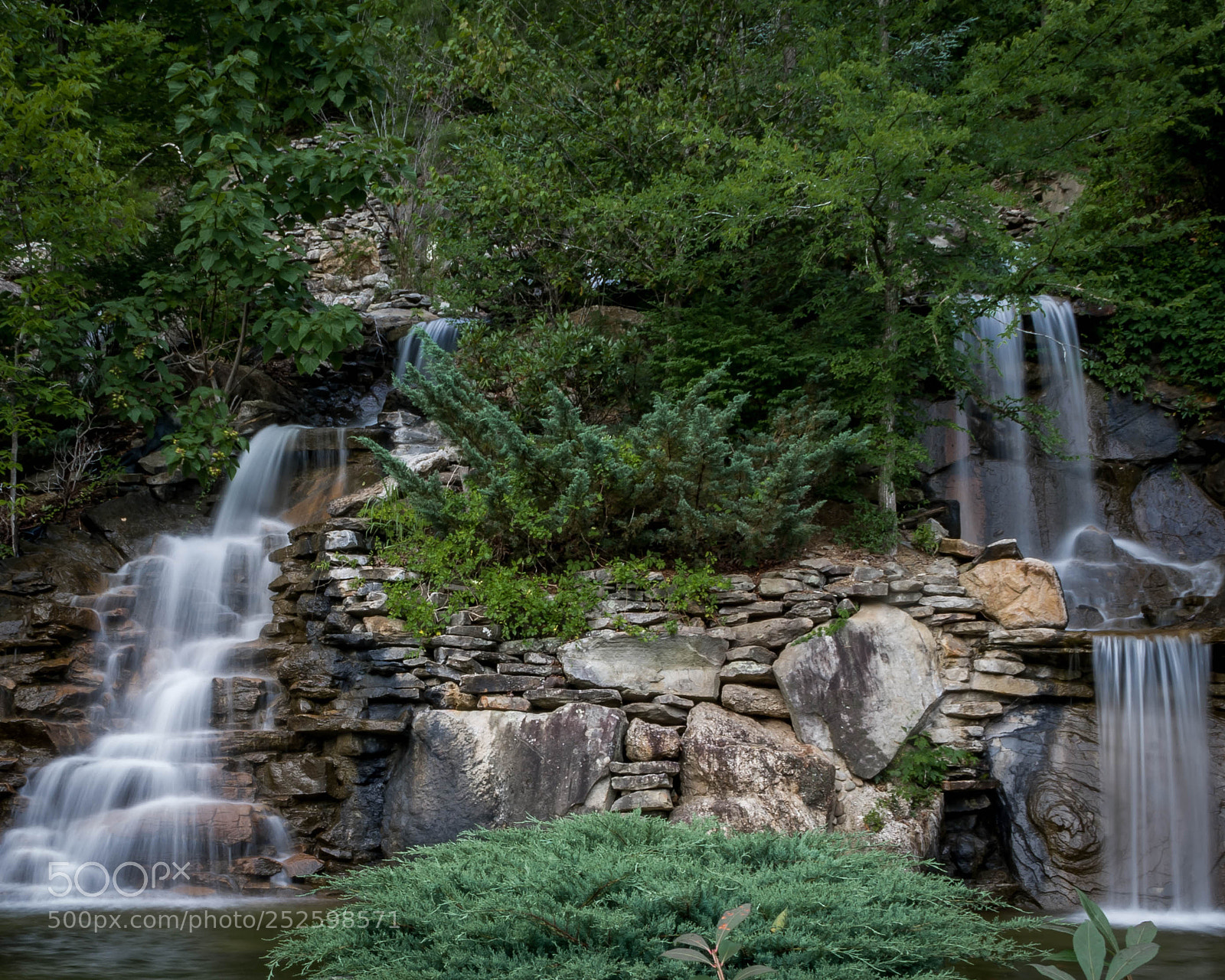 Pentax K-500 sample photo. Silky waterfalls through the photography