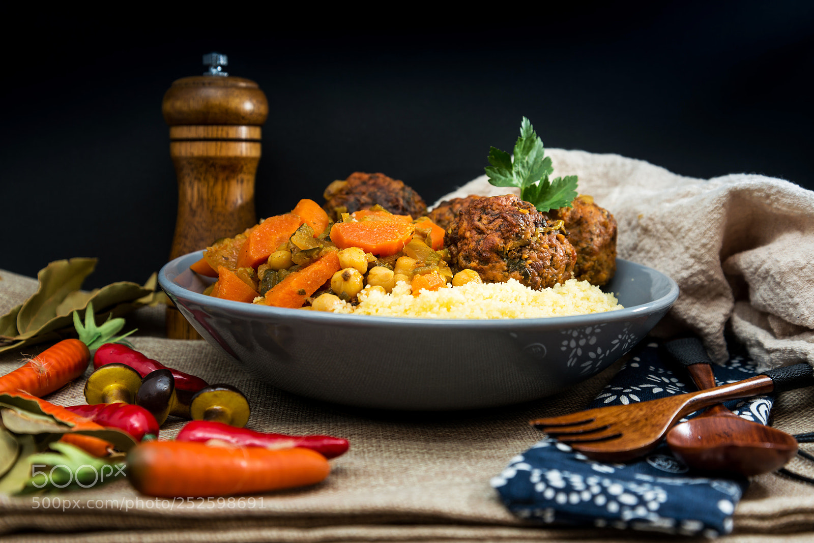Nikon D800 sample photo. Traditional moroccan dish couscous photography