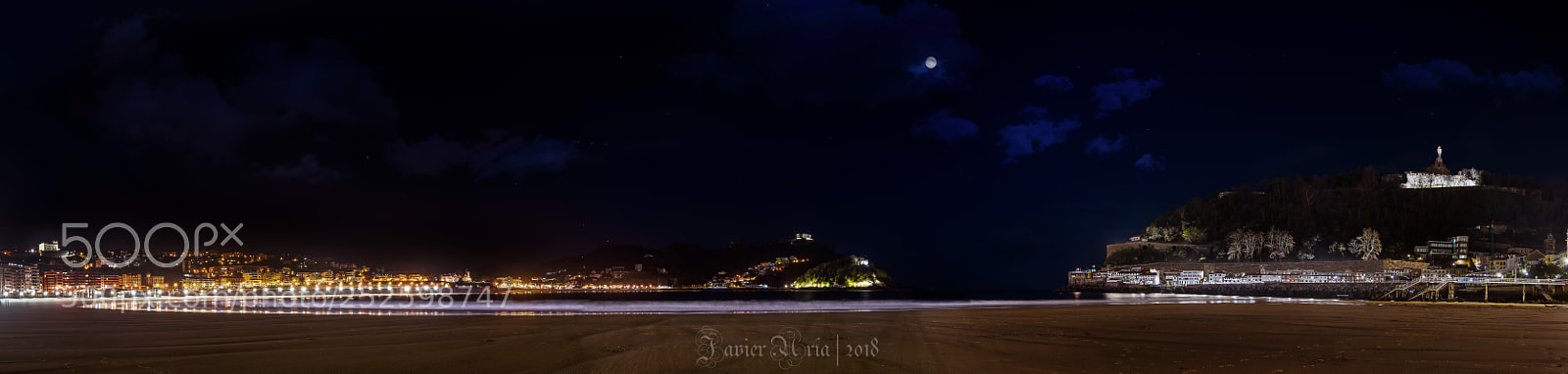 Nikon D5300 sample photo. 'la concha beach' panoramic photography