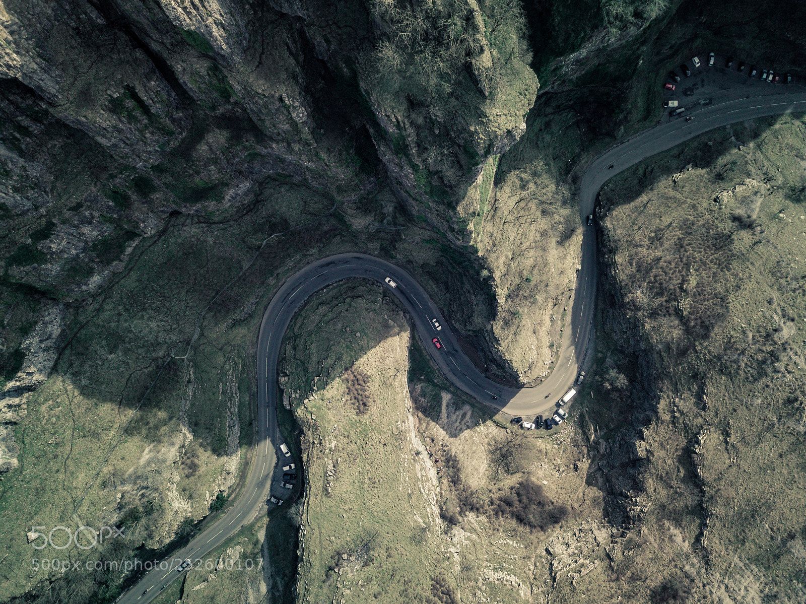 DJI FC220 sample photo. The winding road photography