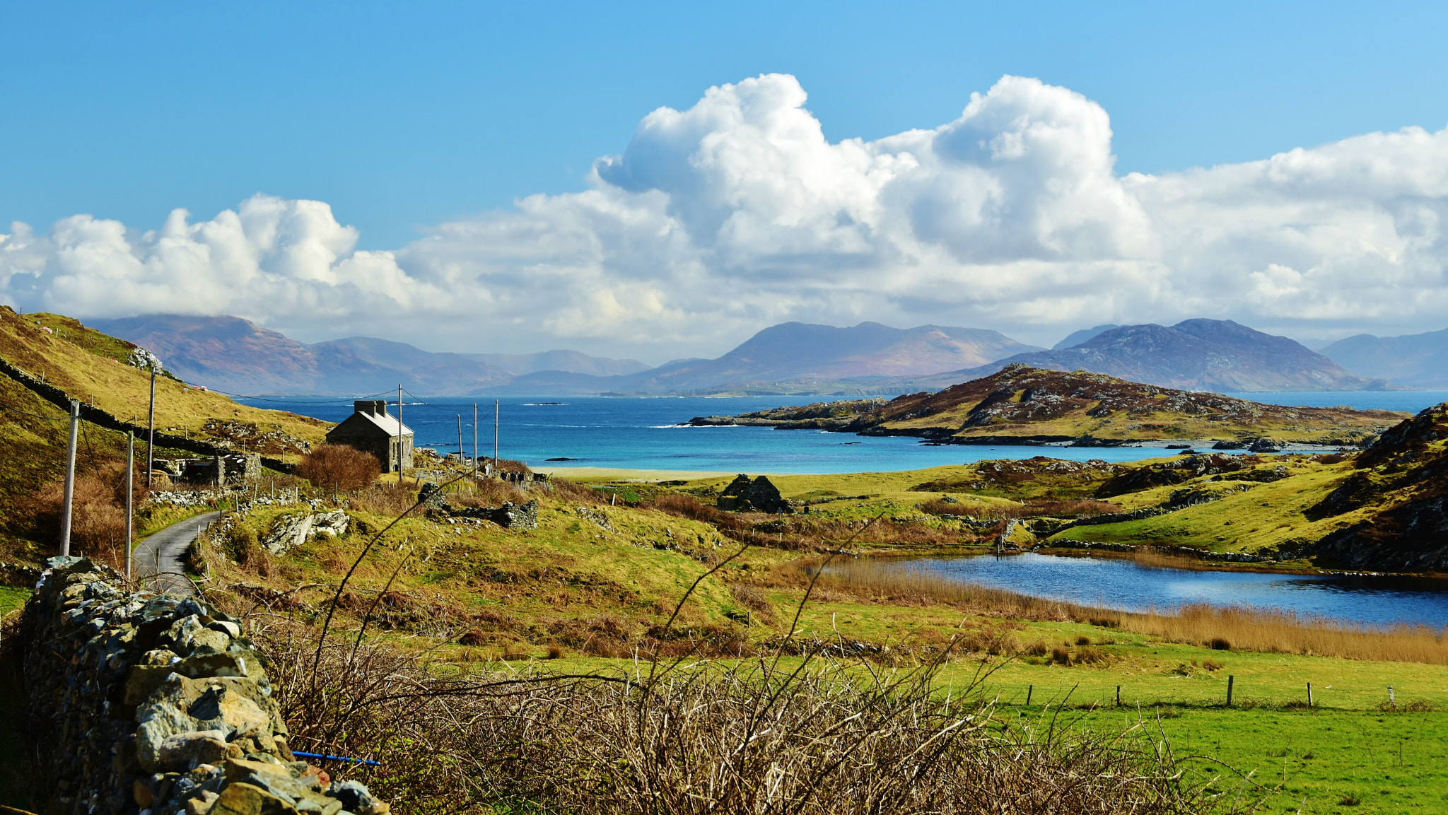 Nikon D5500 + Nikon AF-S DX Nikkor 18-200mm F3.5-5.6G ED VR II sample photo. Clouds on connemara photography