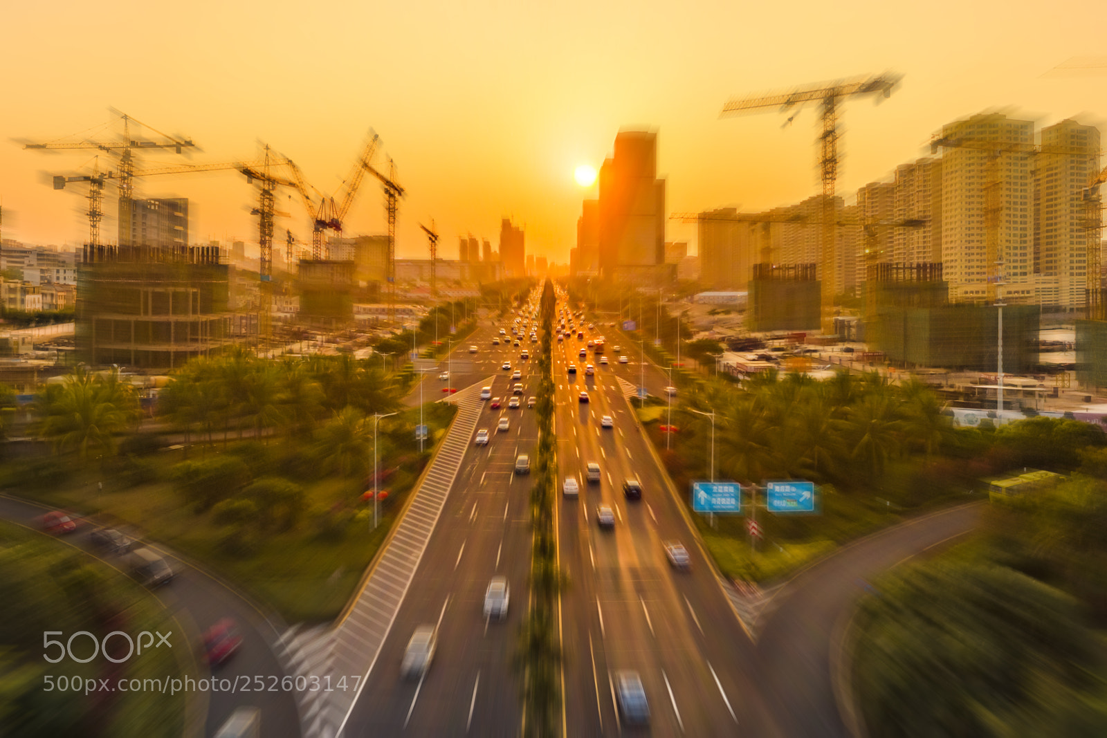 DJI FC220 sample photo. City in fast development photography