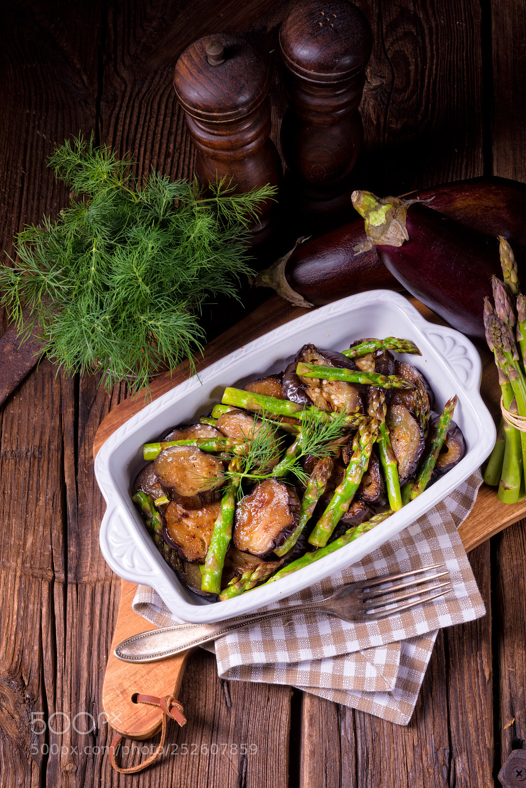 Nikon D810 sample photo. Eggplant casserole with green photography