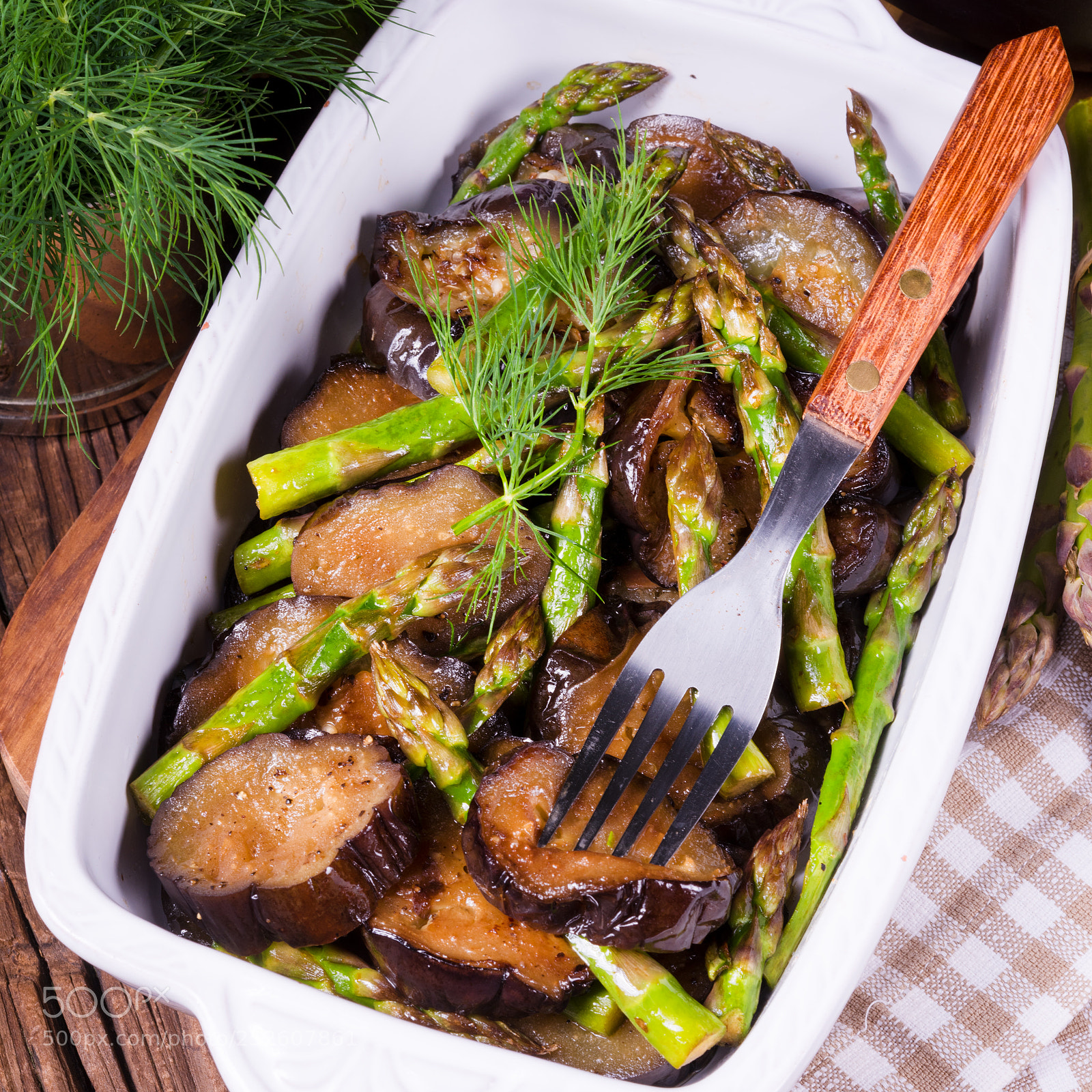 Nikon D810 sample photo. Eggplant casserole with green photography