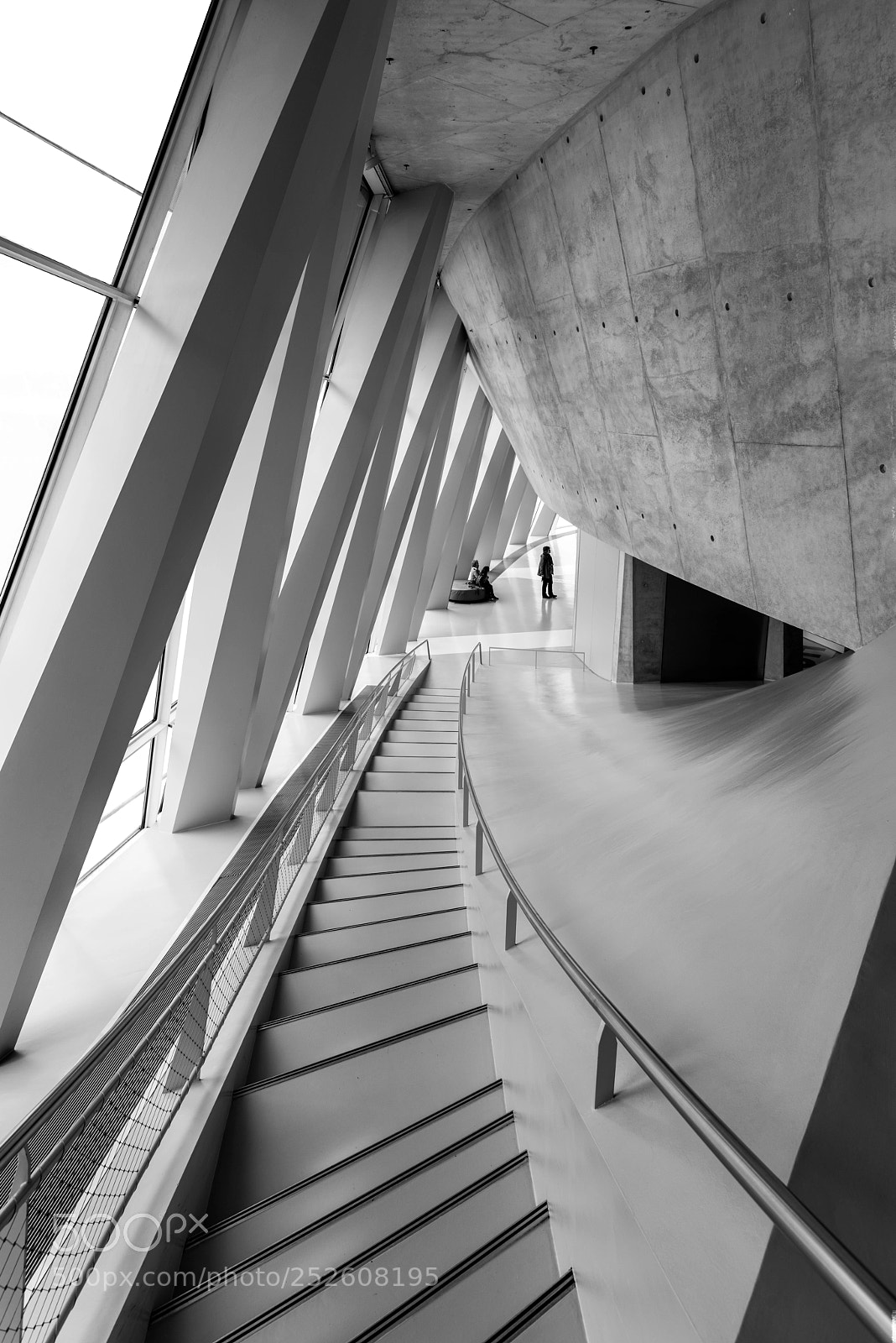 Nikon D810 sample photo. .mercedes-benz-museum.staircase.2. photography