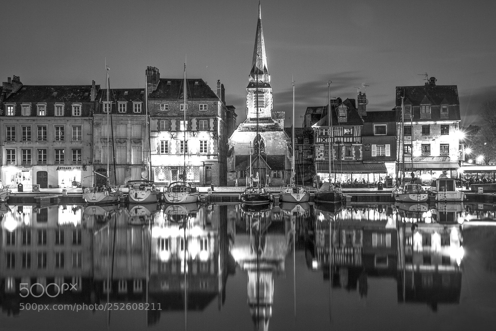 Canon EOS 7D sample photo. Honfleur by night photography