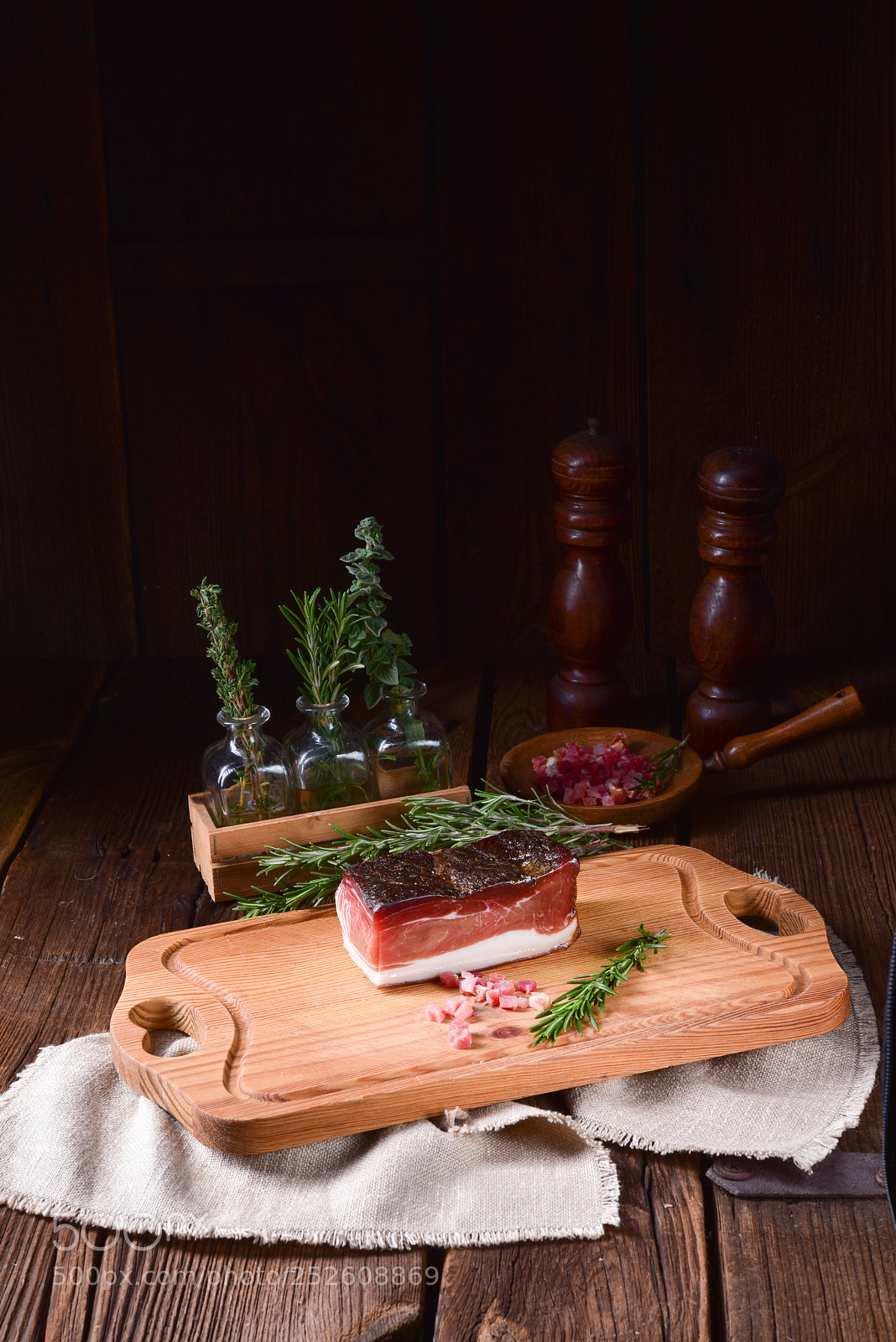 Nikon D810 sample photo. Smoked south tyrolean bacon photography