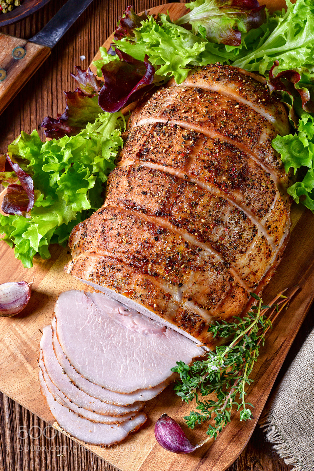 Nikon D810 sample photo. Cooked ham with colorful photography