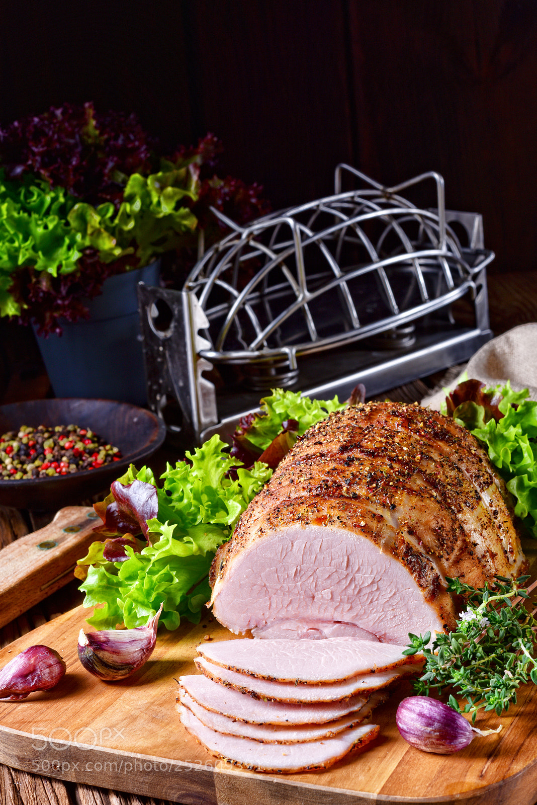 Nikon D810 sample photo. Cooked ham with colorful photography
