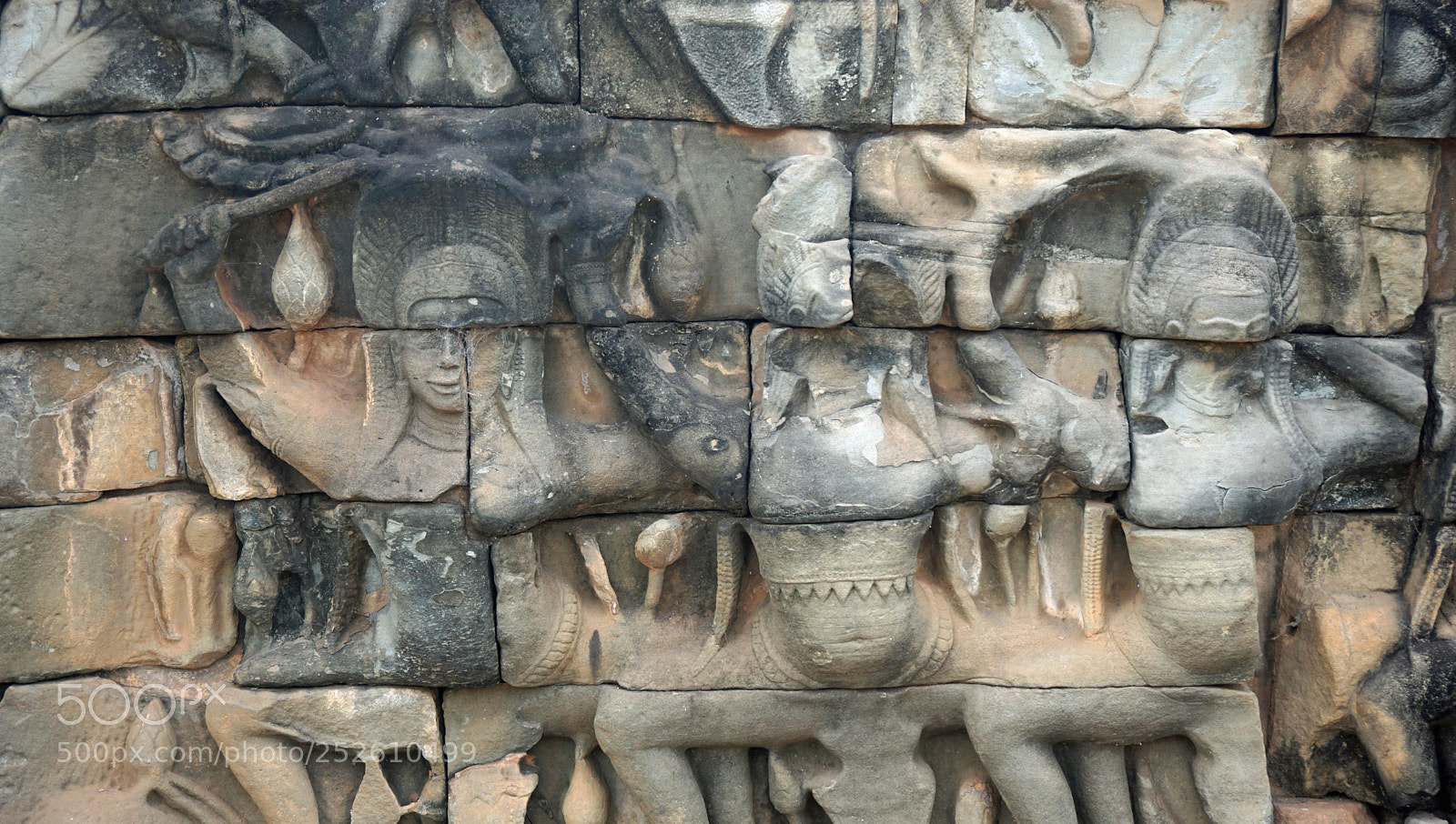 Sony a6000 sample photo. Angkor wat wall figures photography