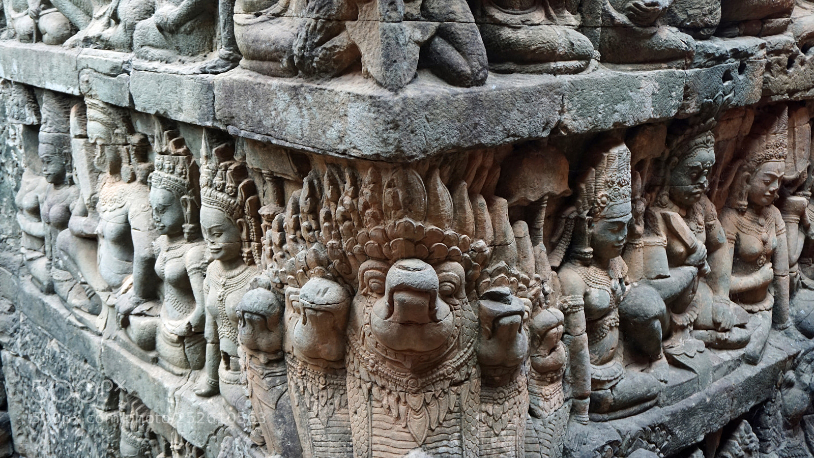 Sony a6000 sample photo. Angkor wat wall figures photography