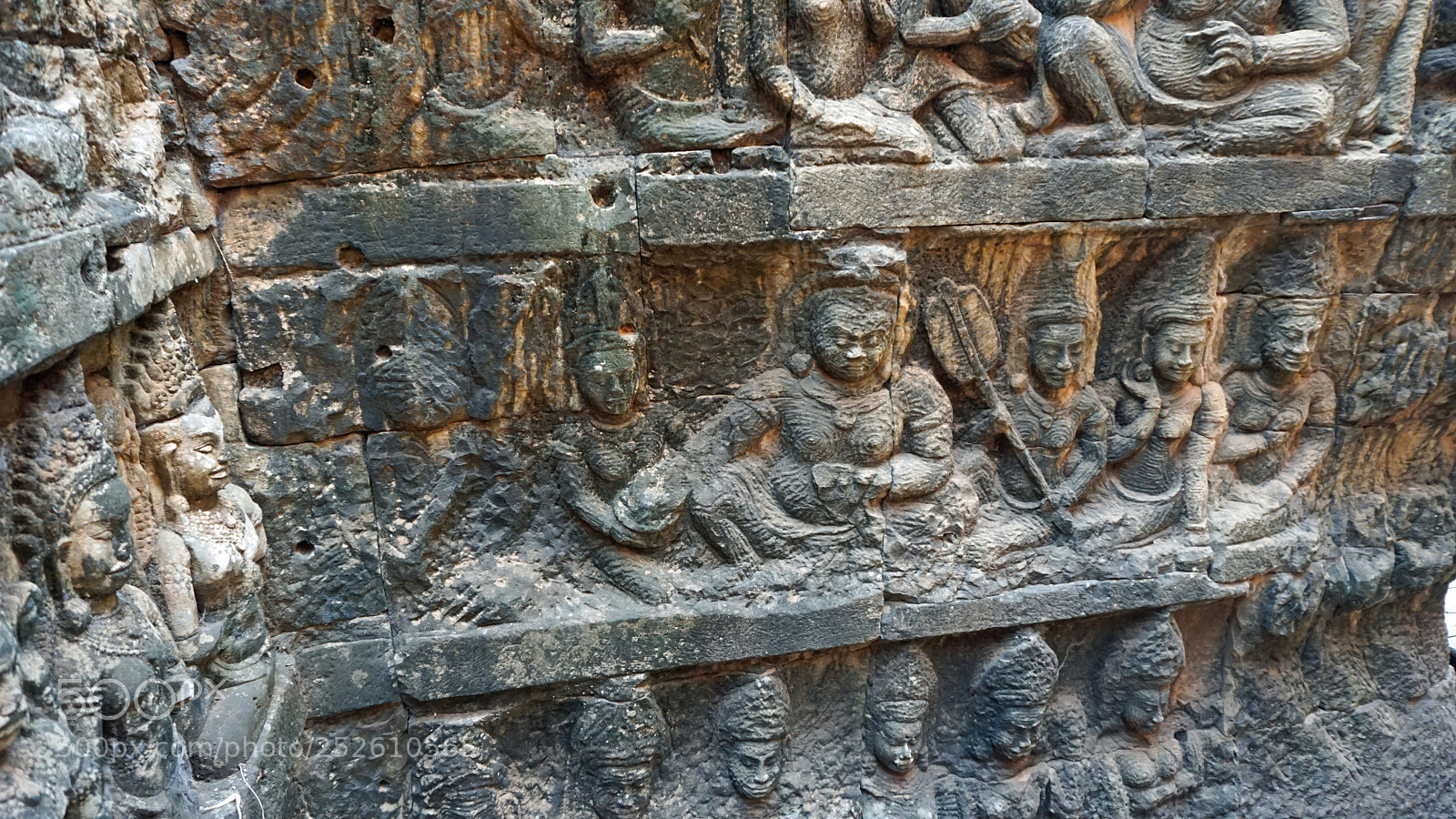 Sony a6000 sample photo. Angkor wat wall figures photography