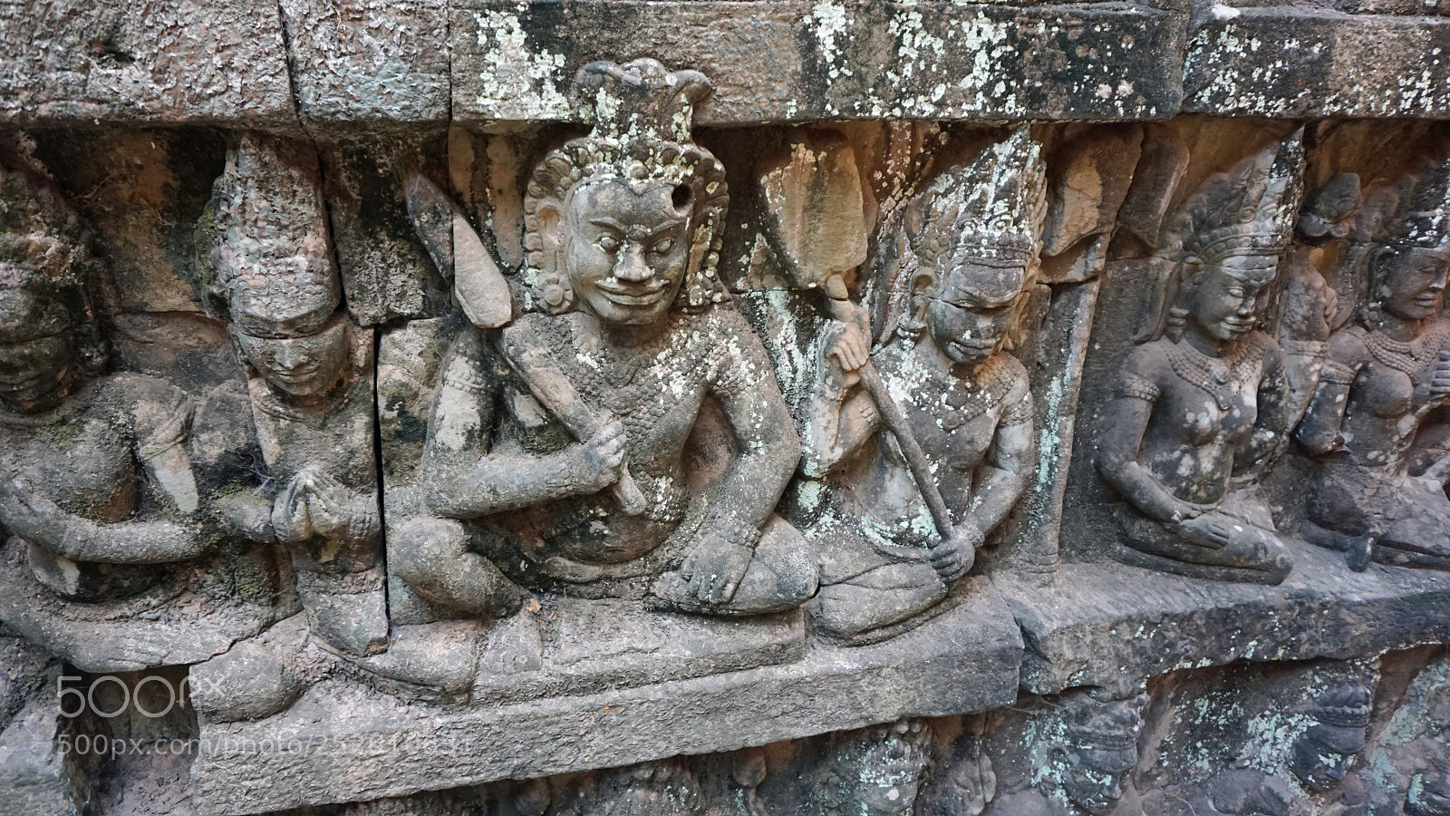 Sony a6000 sample photo. Angkor wat wall figures photography