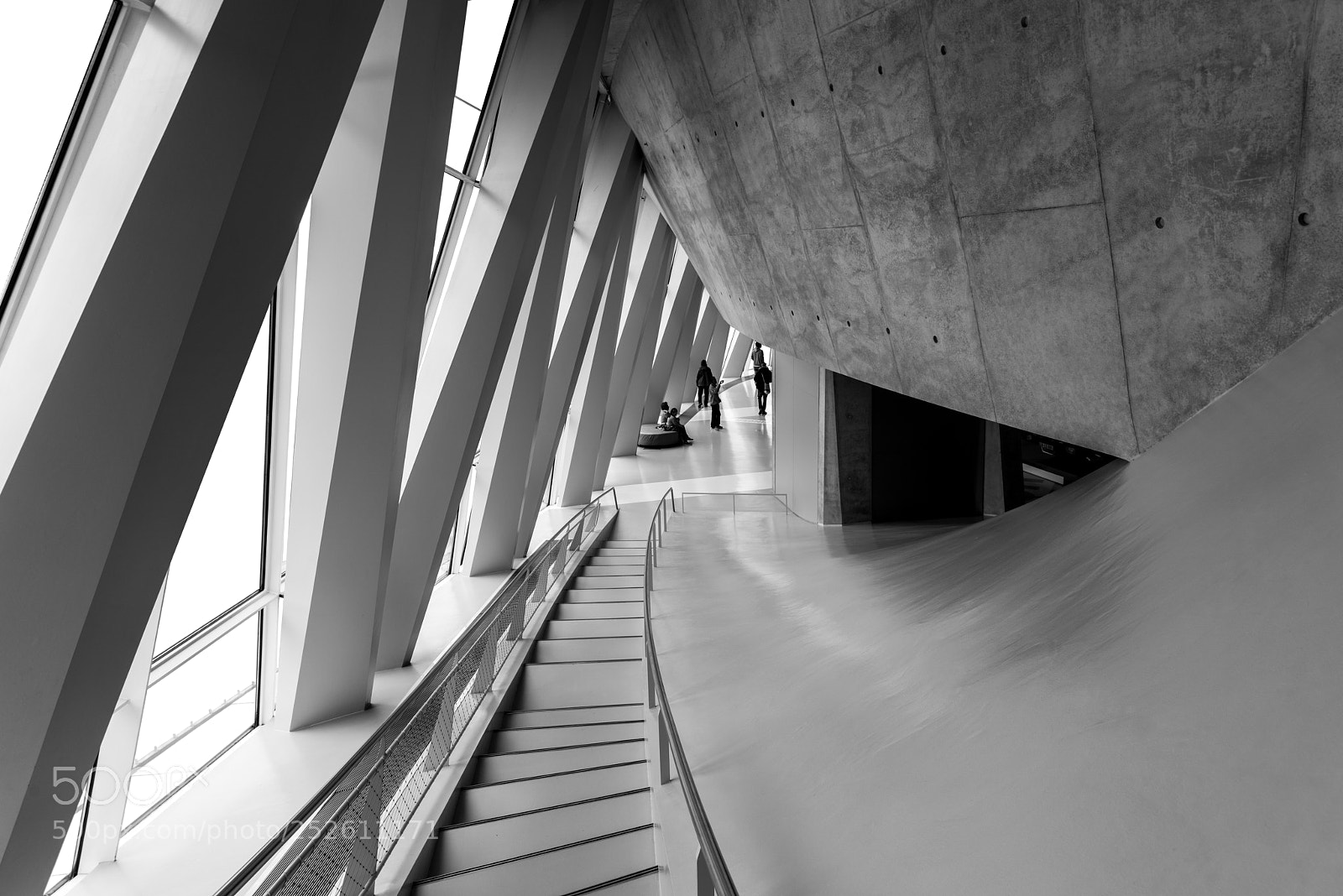 Nikon D810 sample photo. .mercedes-benz-museum.staircase.1. photography
