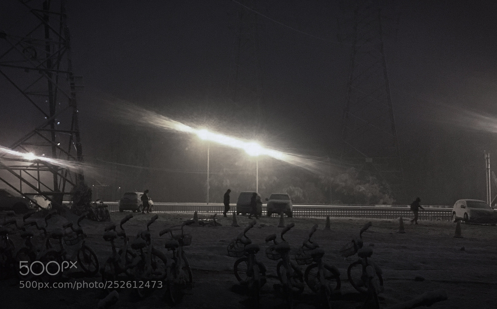 Apple iPhone 6s sample photo. A snowy night photography