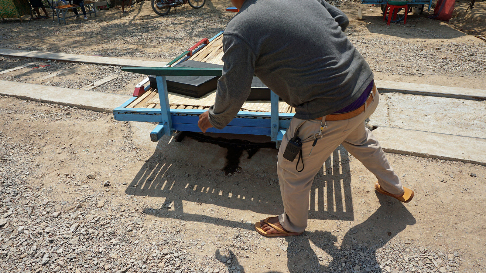 Sony a6000 sample photo. Battambang bamboo train photography