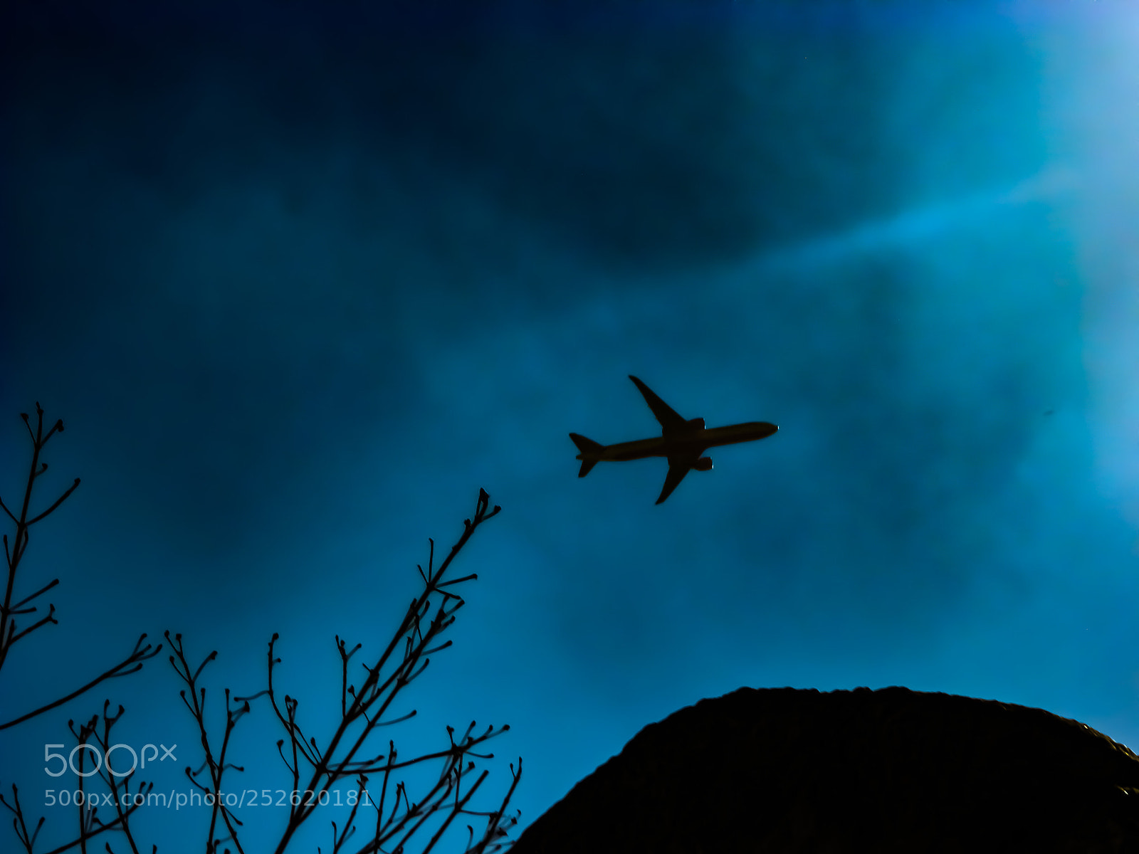 Nikon Coolpix L120 sample photo. Aeroplane nightescape view photography