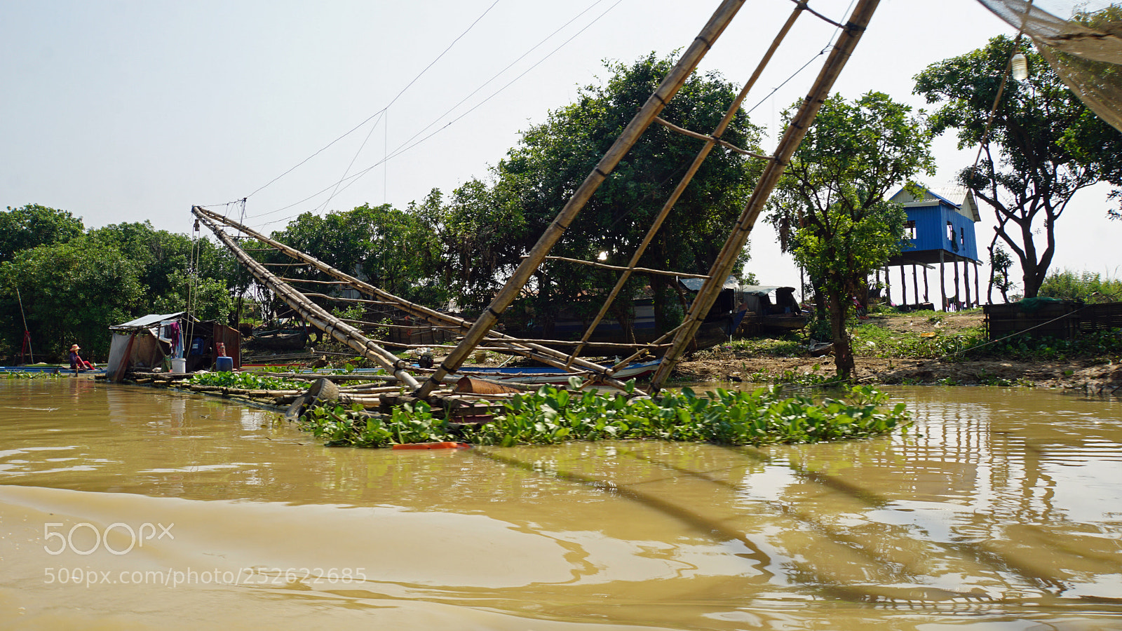 Sony a6000 sample photo. Tonle sap shrimp farms photography