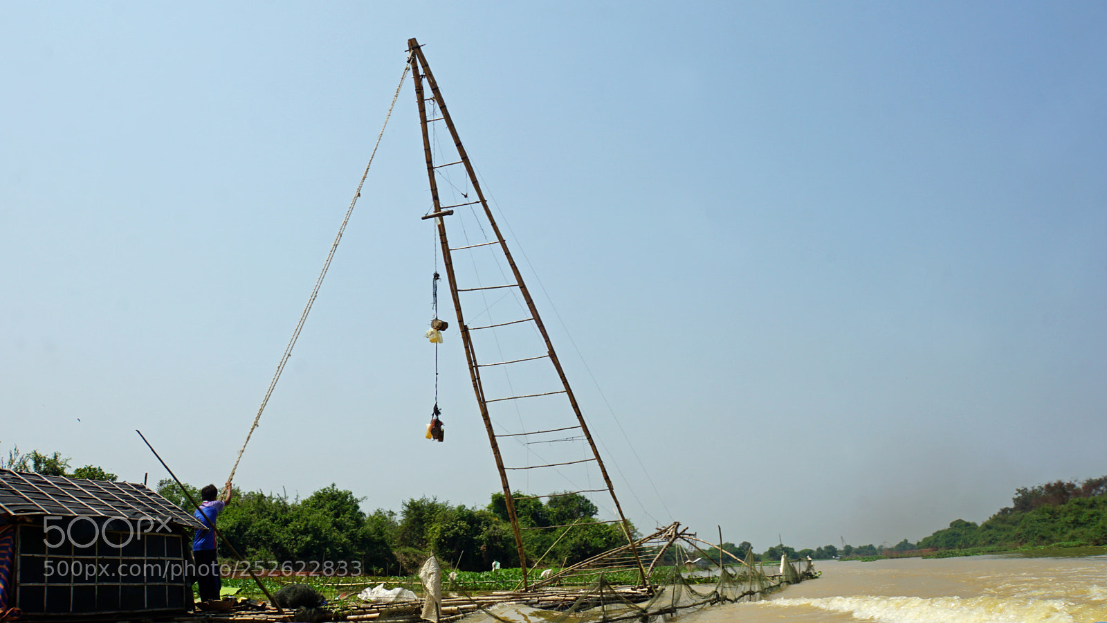 Sony a6000 sample photo. Tonle sap shrimp farms photography