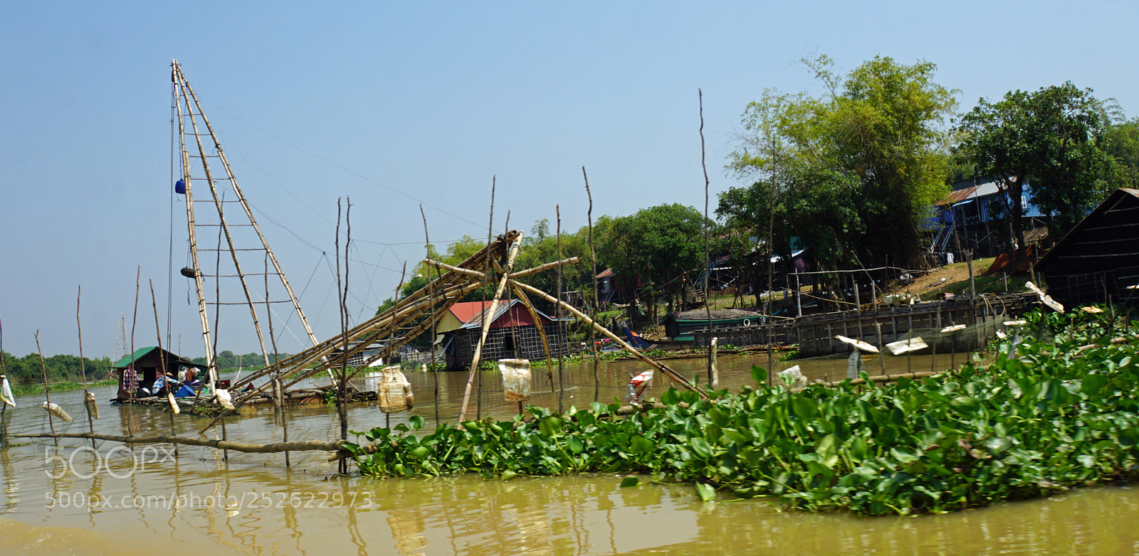Sony a6000 sample photo. Tonle sap shrimp farms photography