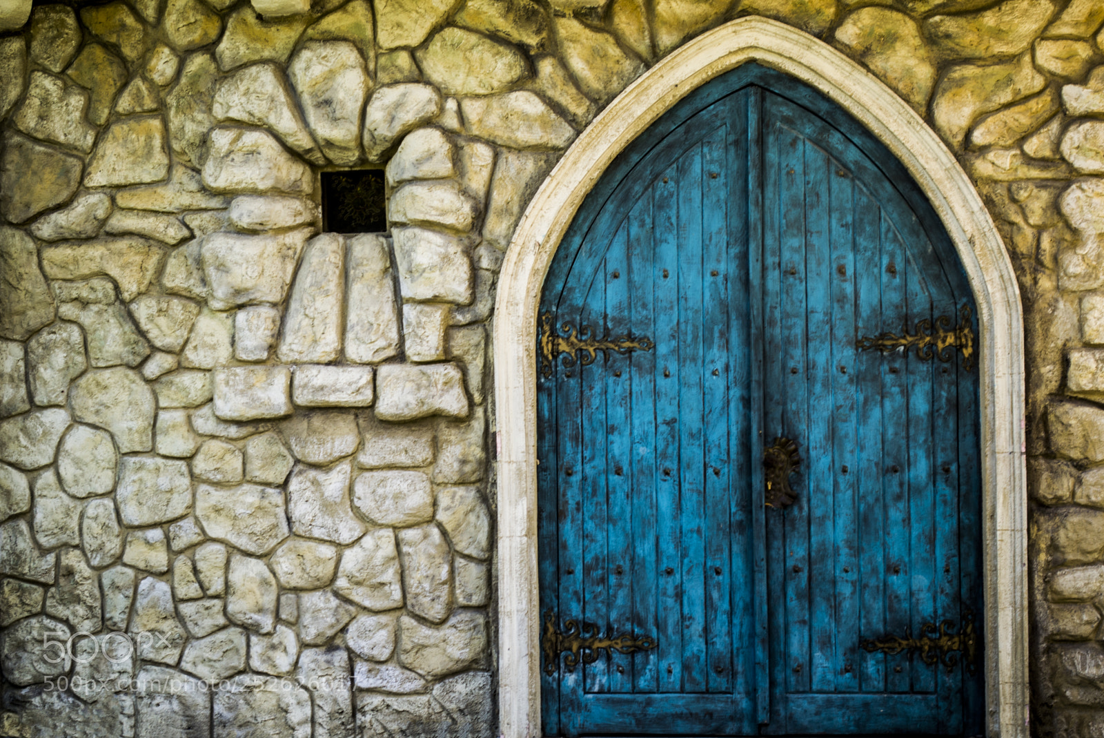 Nikon D3100 sample photo. Large wooden castle-like door photography
