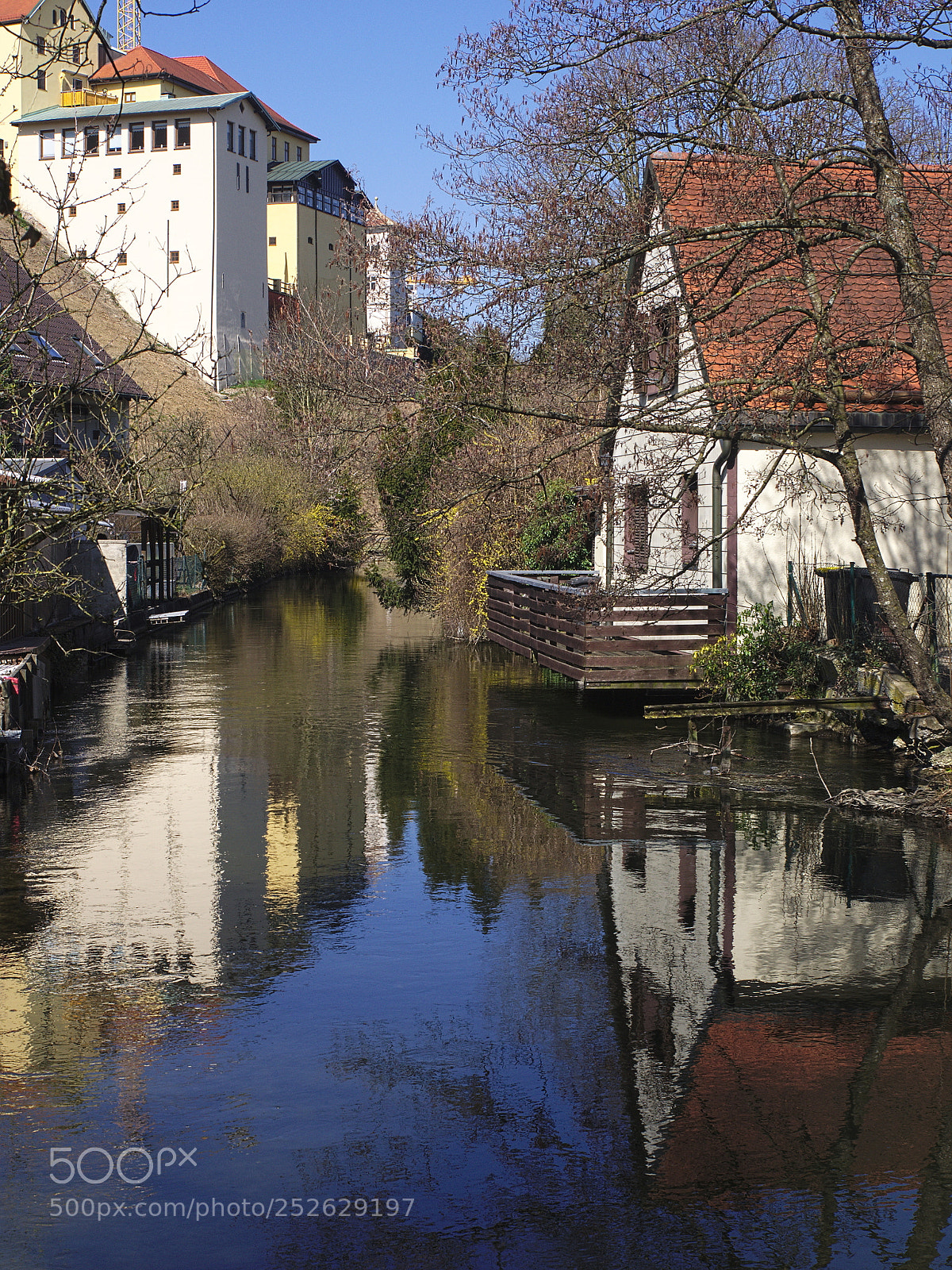 Olympus PEN E-PL5 sample photo. Reflection at river amper photography