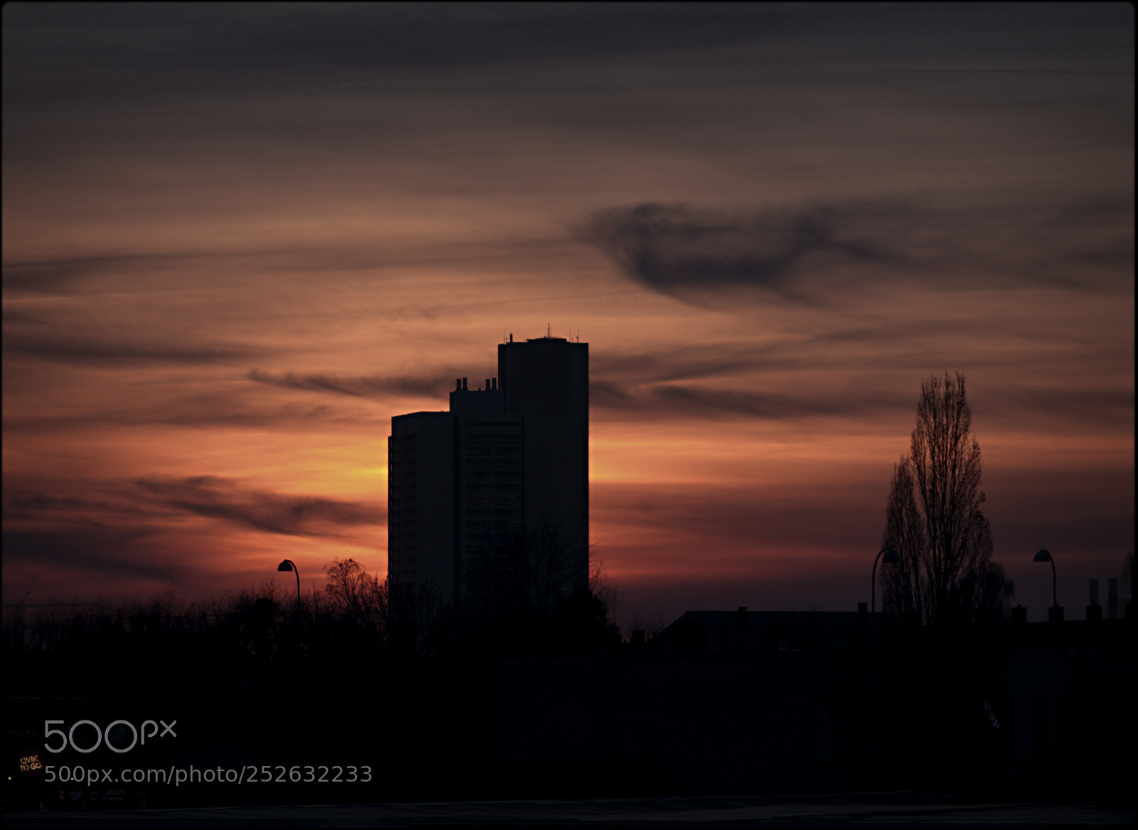 Canon EOS 70D sample photo. Sunset over herlev hospital. photography