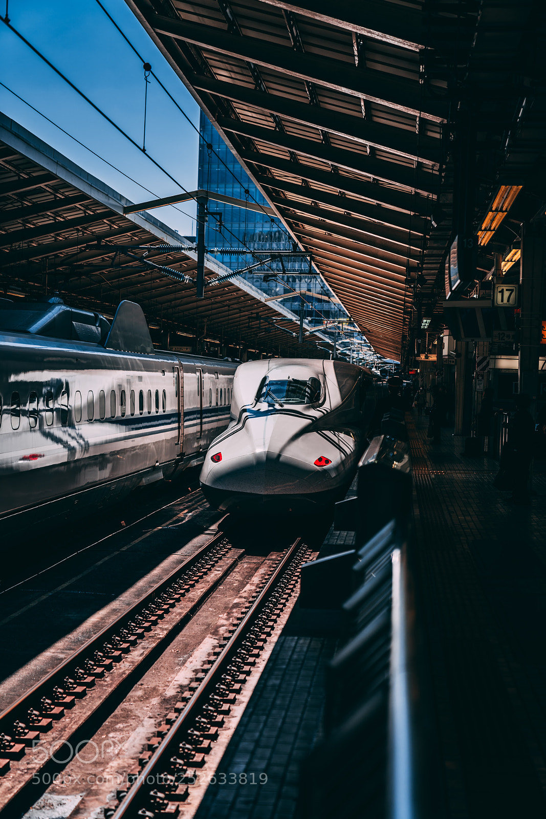 Sony a7R III sample photo. Shinkansen pull away photography