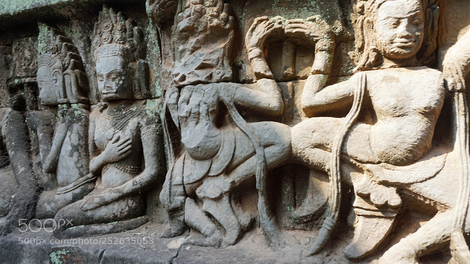 Sony a6000 sample photo. Angkor wat wall figures photography