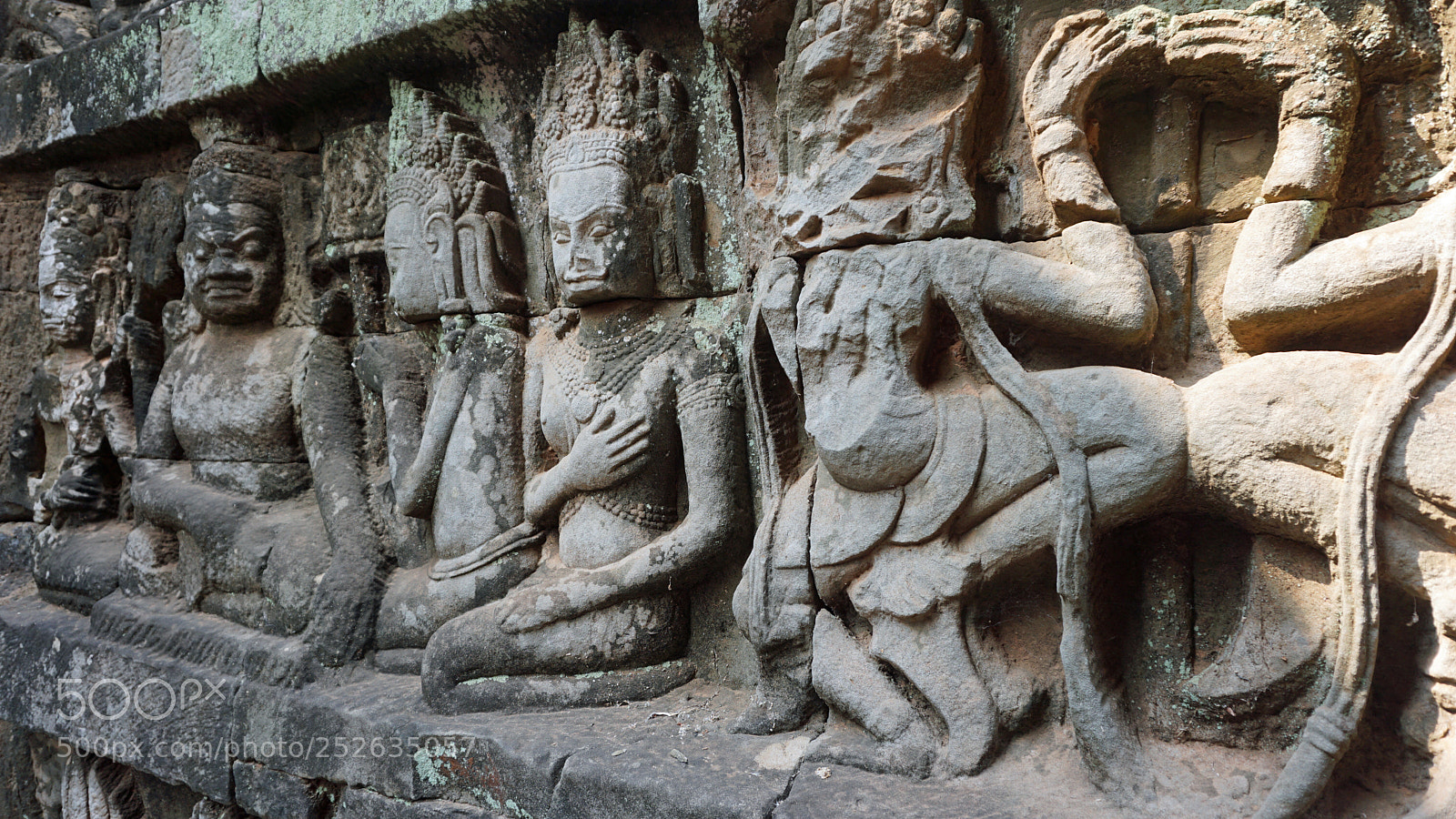 Sony a6000 sample photo. Angkor wat wall figures photography