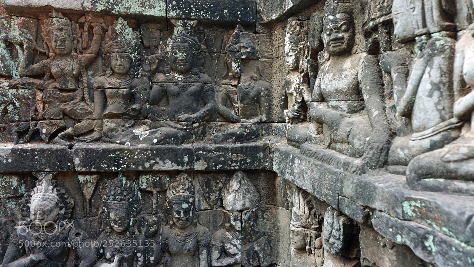 Sony a6000 sample photo. Angkor wat wall figures photography