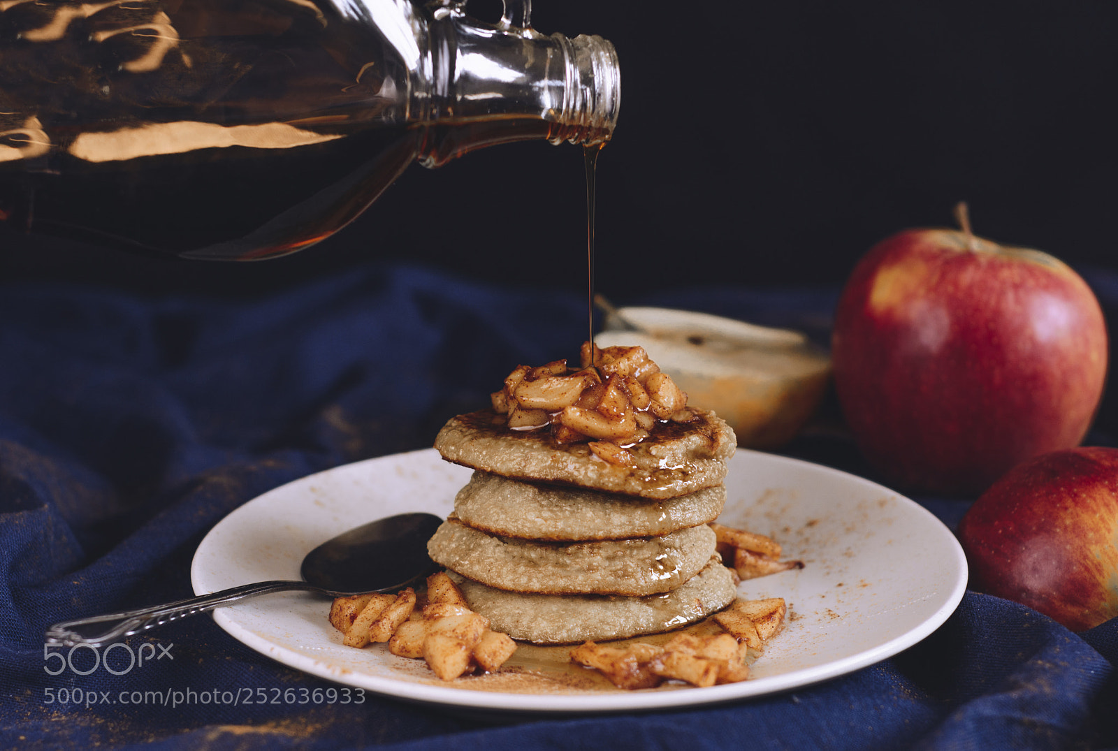 Nikon D7100 sample photo. Millet pancakes with apples photography