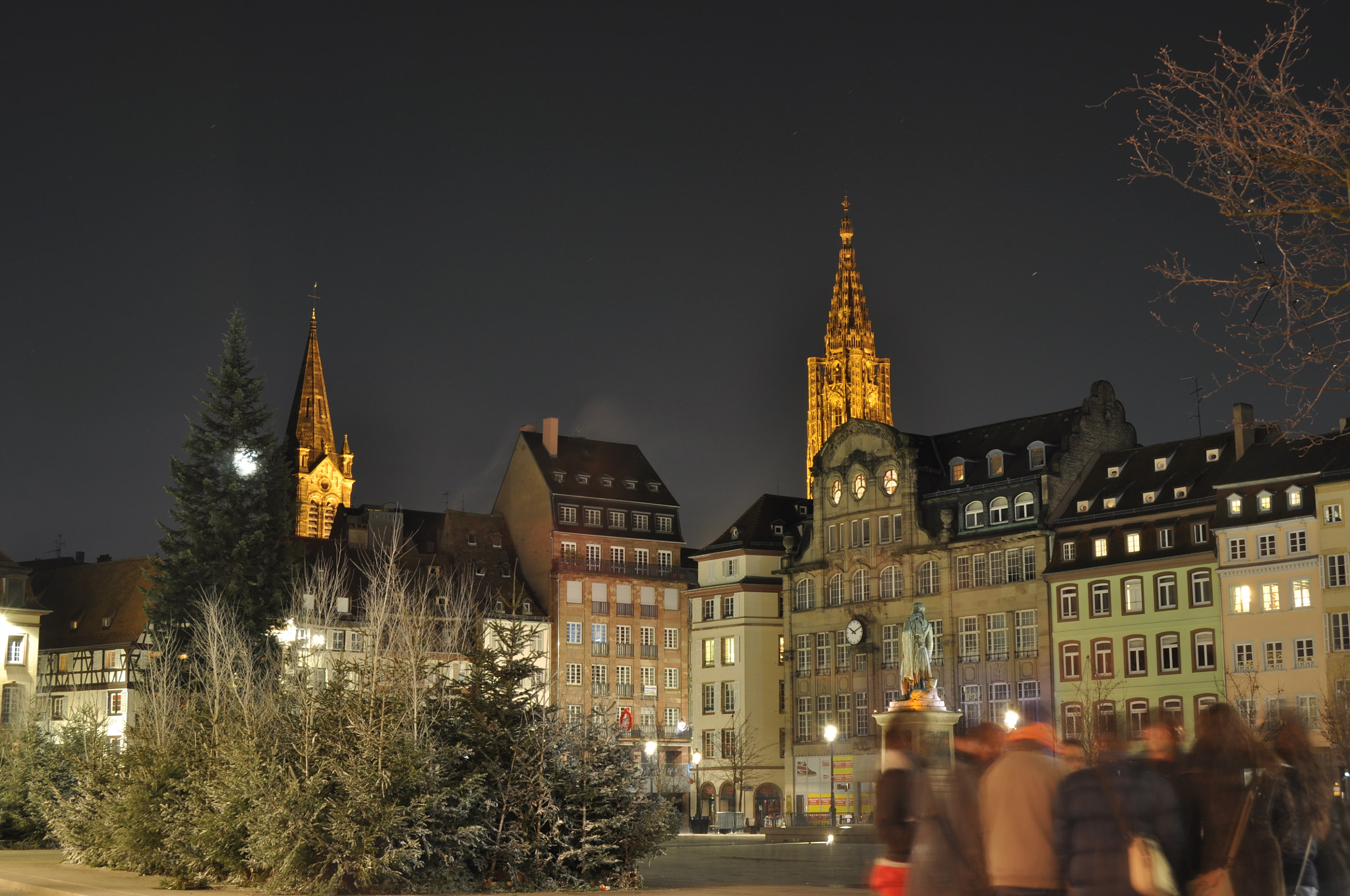 Nikon D5000 sample photo. Strasbourg at night photography