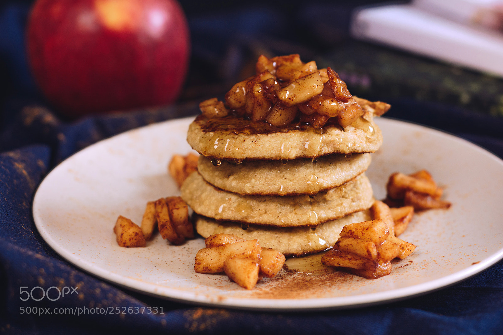Nikon D7100 sample photo. Millet pancakes with apples photography