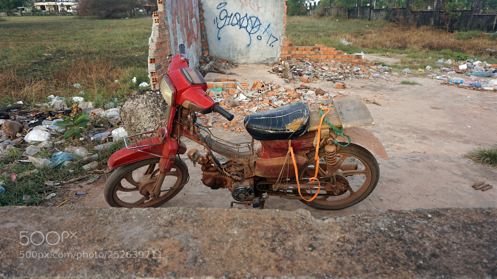 Sony a6000 sample photo. Rotten moped photography