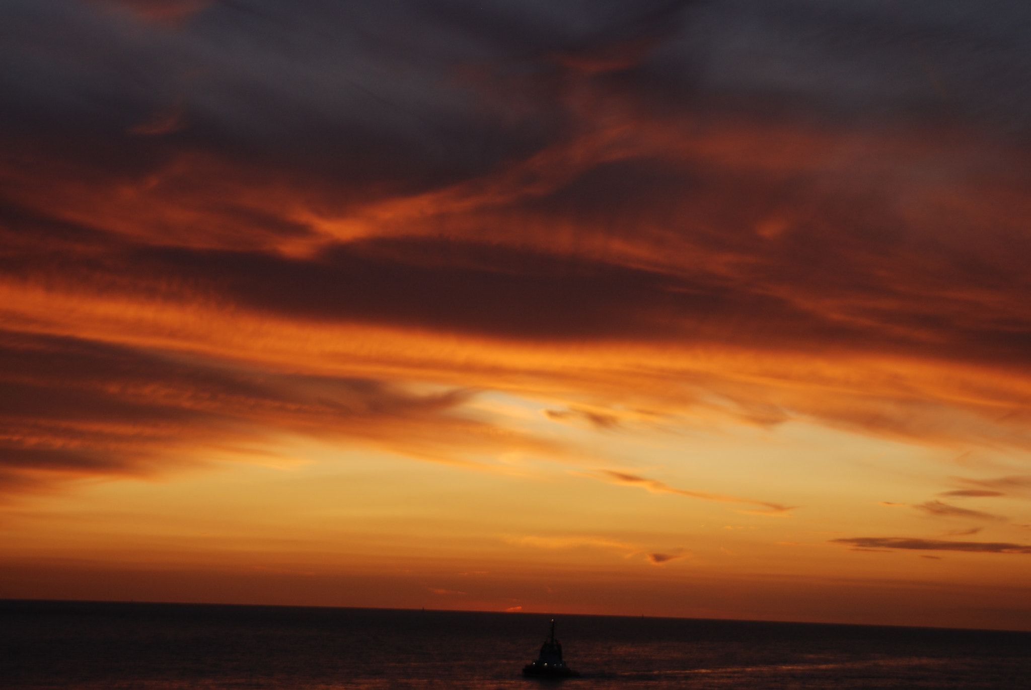 Nikon D80 sample photo. North sea, moments after sunset, 2009 photography