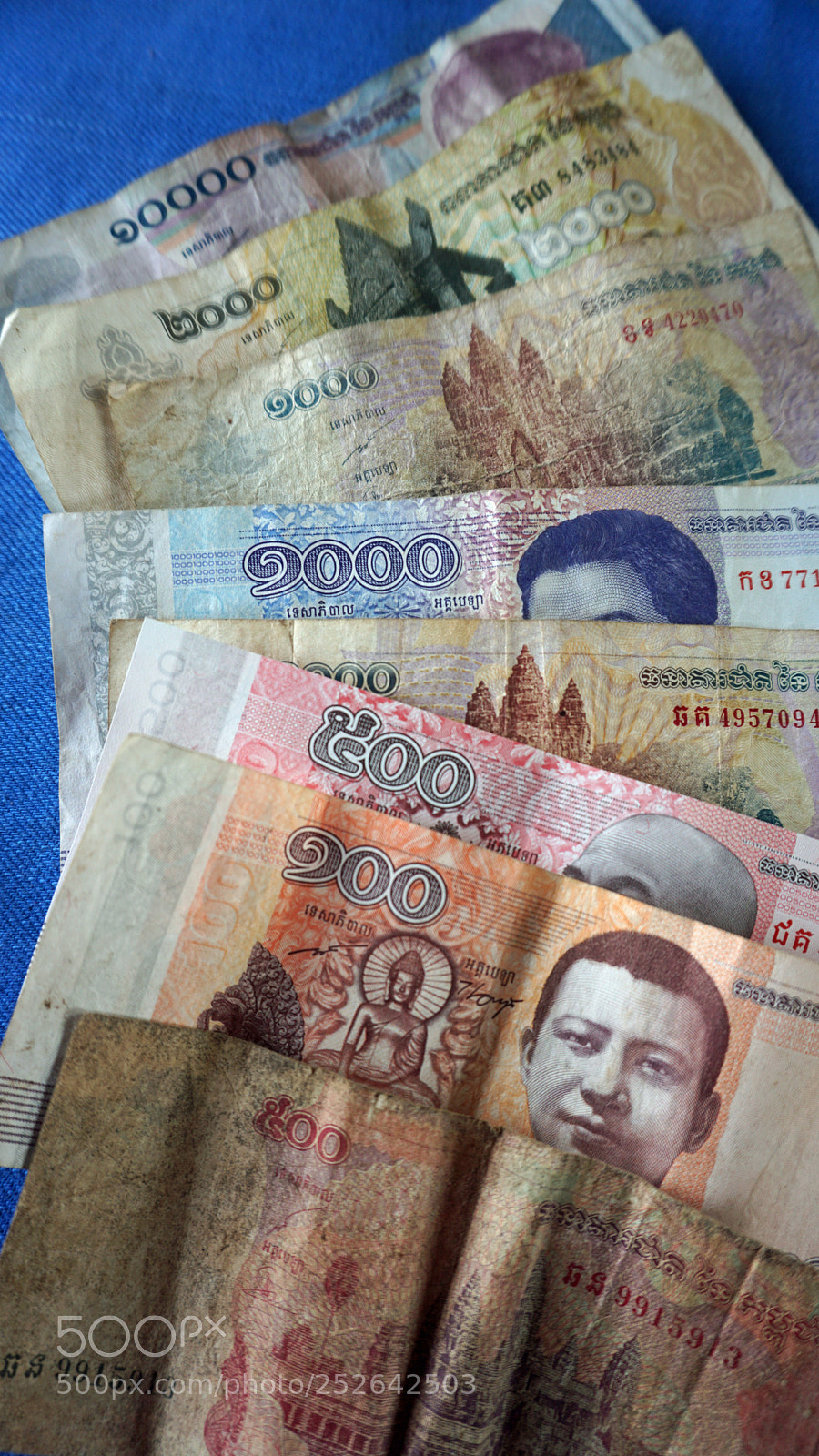 Sony a6000 sample photo. Cambodian bank notes photography
