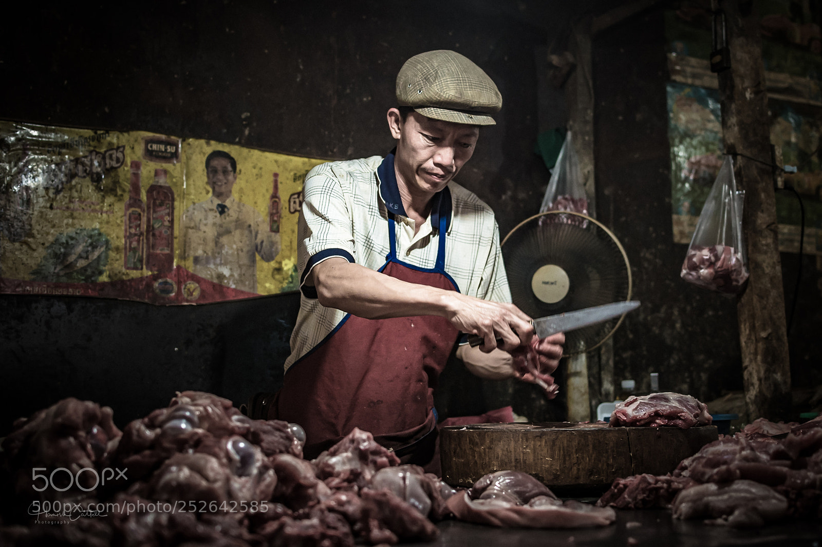 Nikon D5500 sample photo. Market butcher photography
