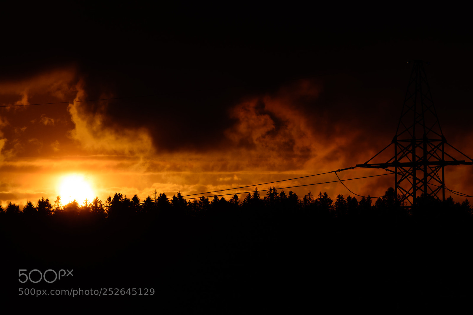 Nikon D5200 sample photo. Power transmission line on photography