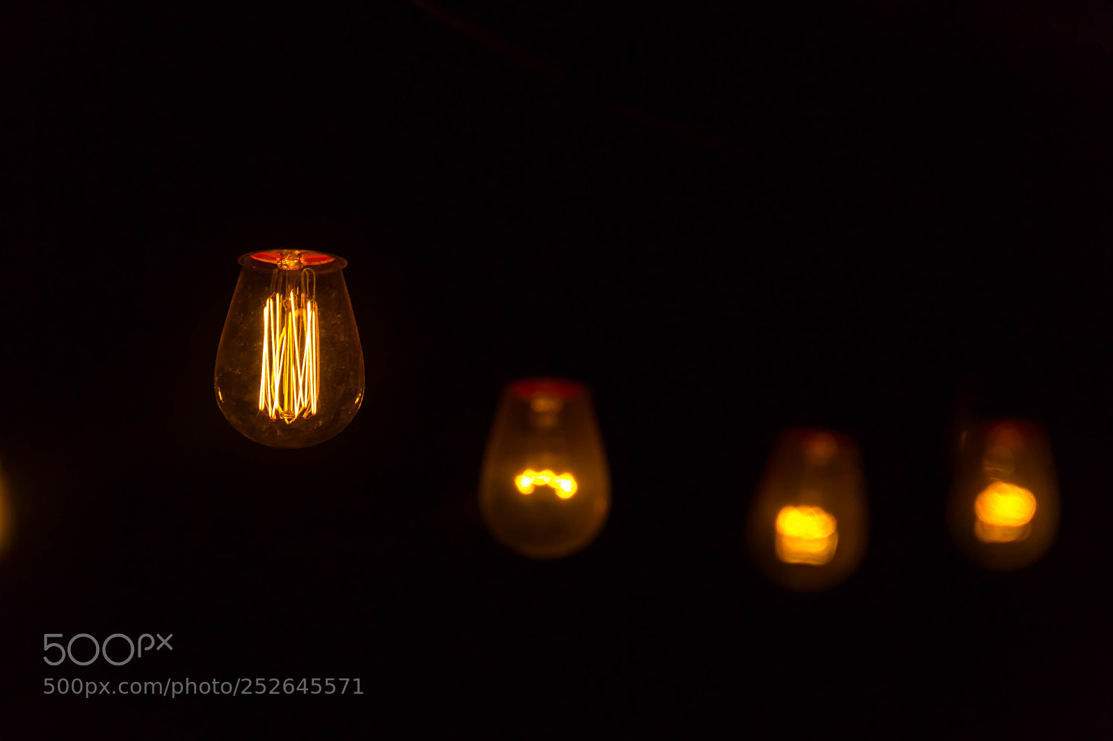 Nikon D3100 sample photo. Lightbulbs by night photography