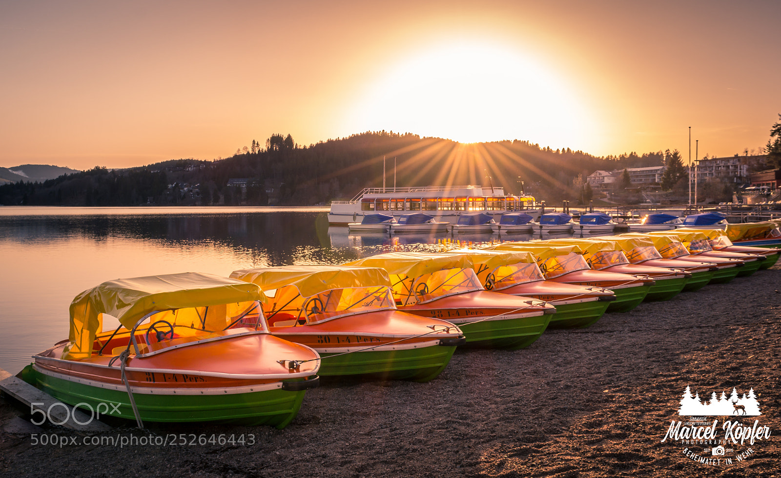 Nikon D5200 sample photo. Titisee sunset photography