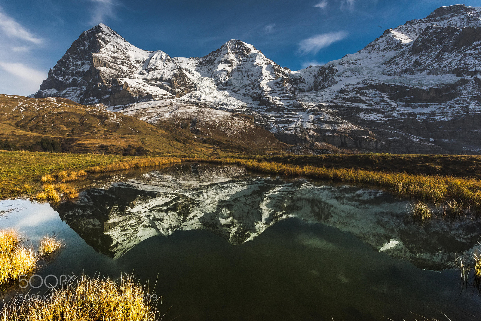 Nikon D810 sample photo. The eiger reflection photography