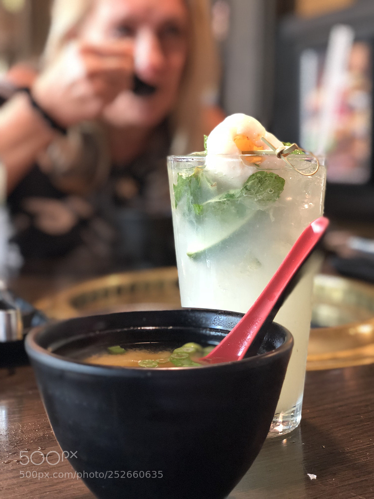 Apple iPhone X sample photo. A sushi lychee mojito photography