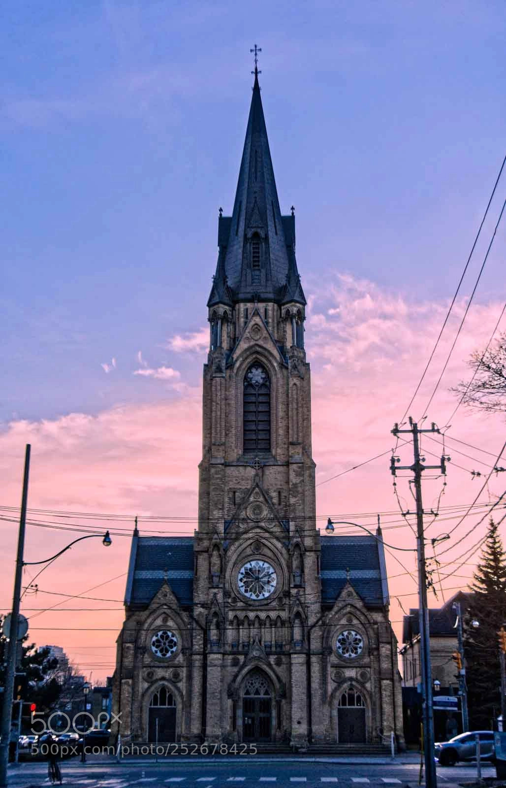 Sony Alpha NEX-5T sample photo. Church against western sky photography