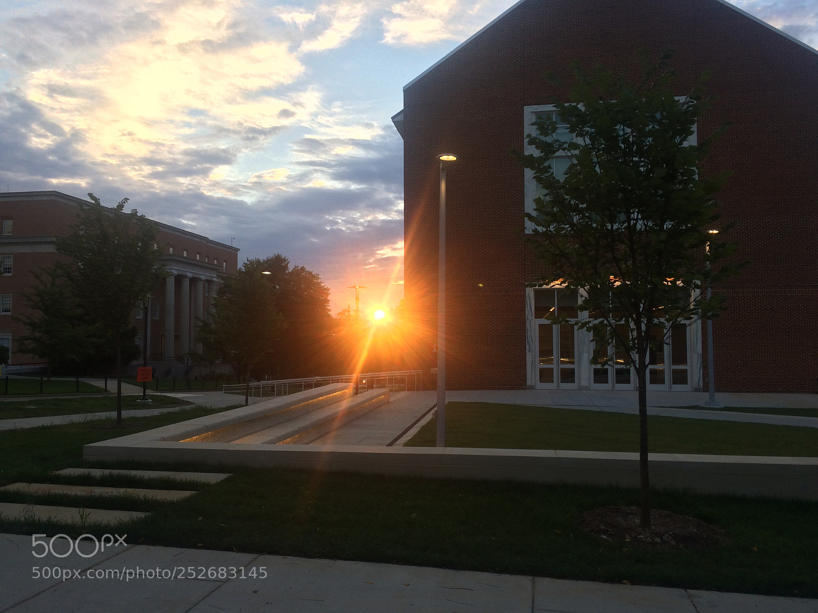Apple iPhone 5s sample photo. Sunrise at the university photography