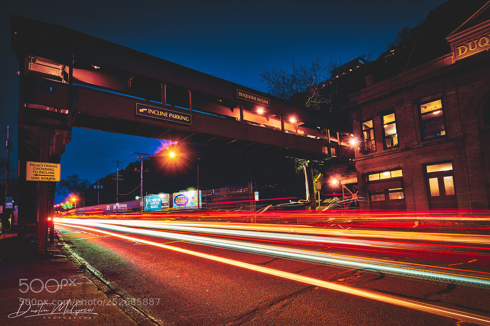 Olympus OM-D E-M1 Mark II sample photo. Duquesne incline traffic trails photography