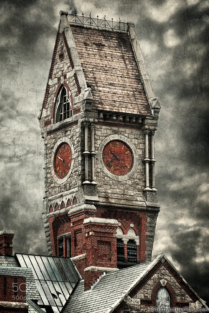 Nikon D300 sample photo. Worcester massachusetts clock tower photography