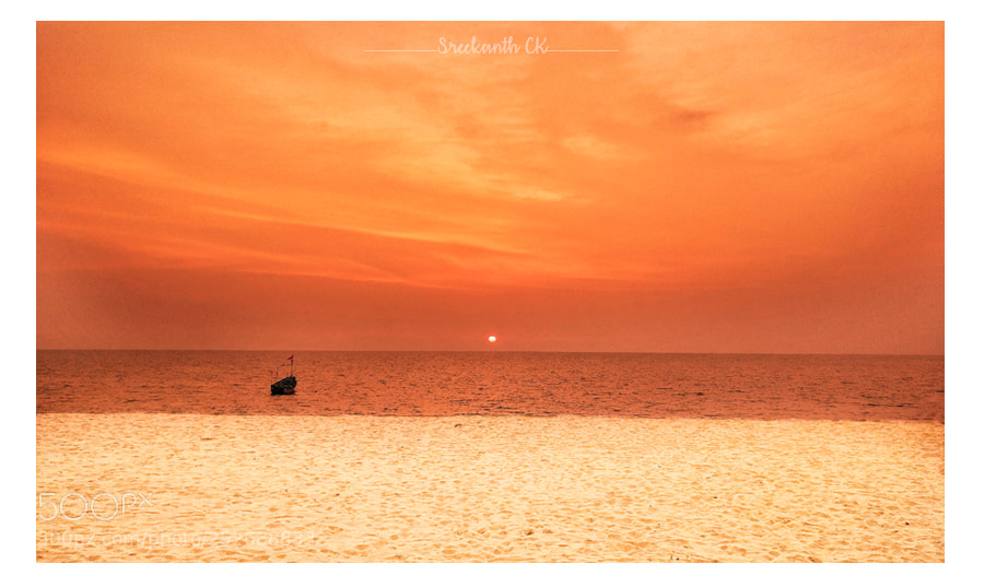 OnePlus A3003 sample photo. Sunset at alleppy photography