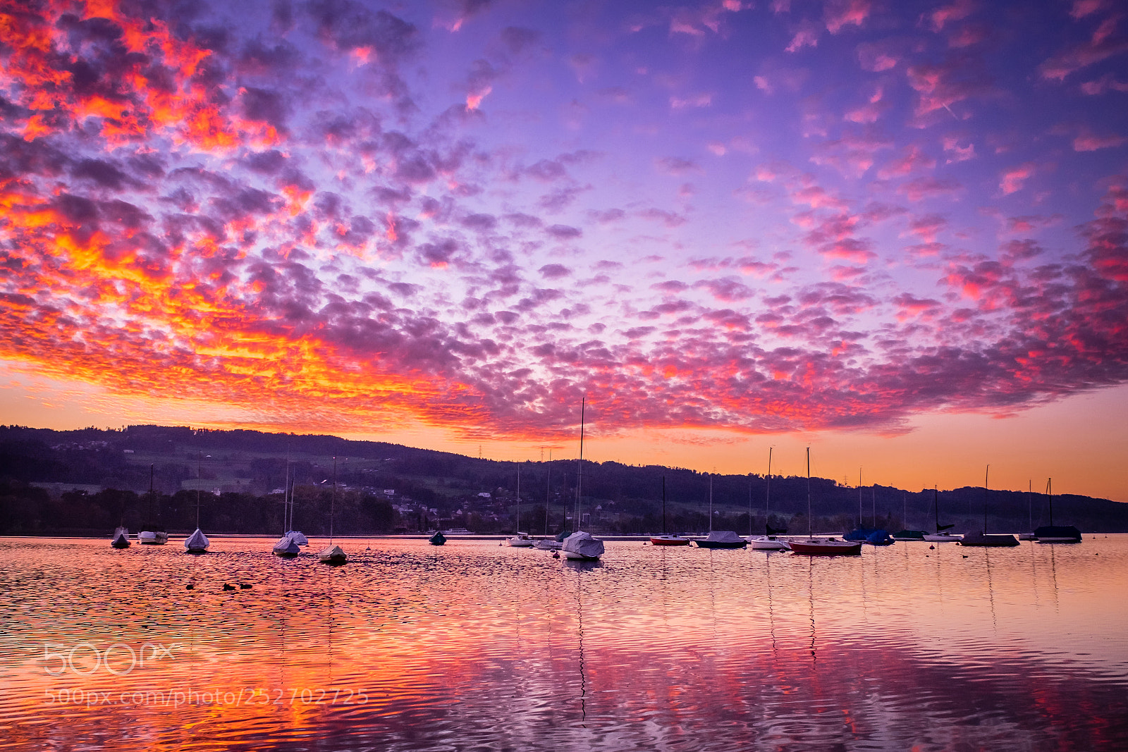 Fujifilm X-T10 sample photo. Sunset on swiss lake photography